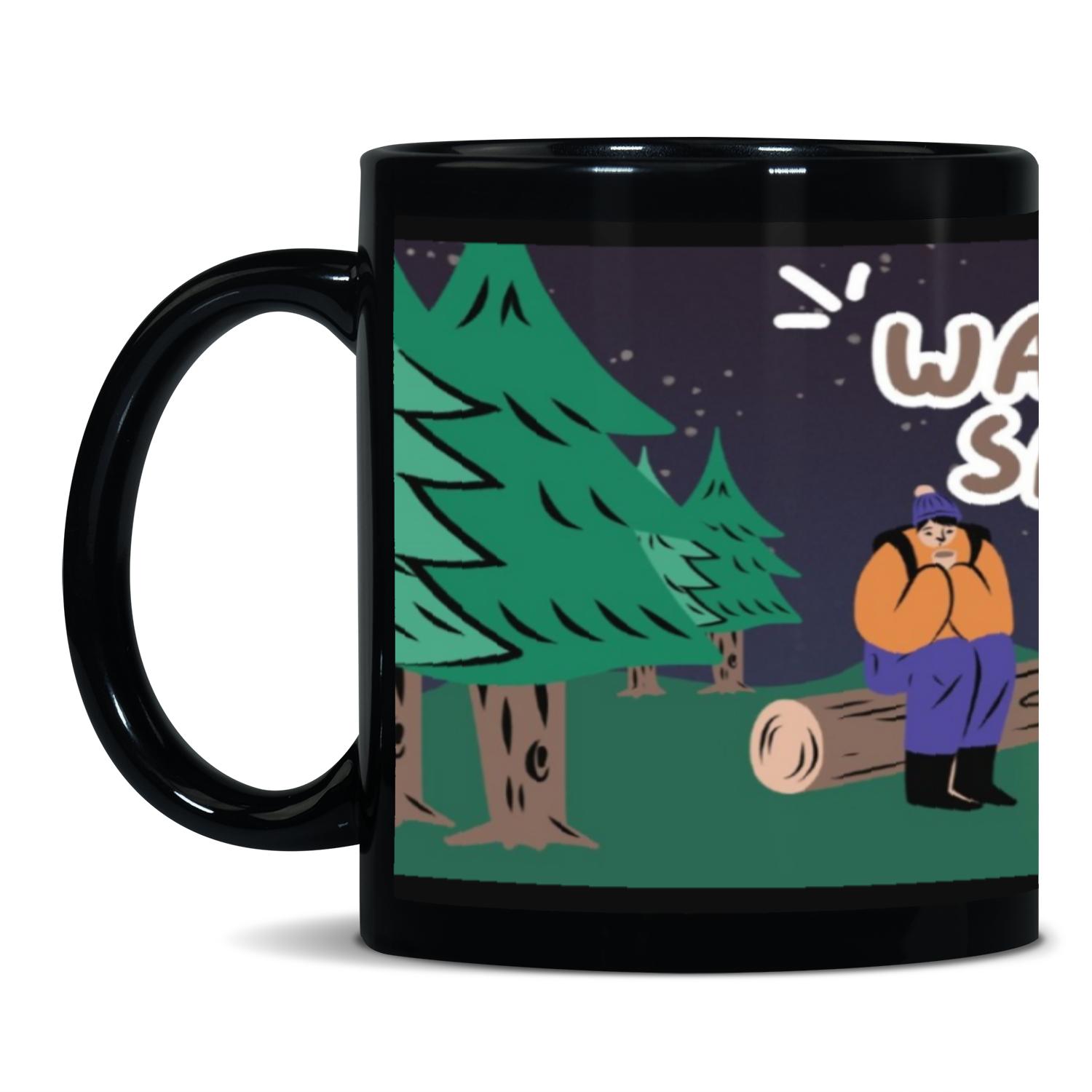 Start your day off right with our Wake Up and Smell The Pine 11oz Glossy Black Mug! Made with high-quality materials, this mug is perfect for sipping your favorite hot beverage in style. The glossy black finish adds a touch of sophistication to your morning routine. 