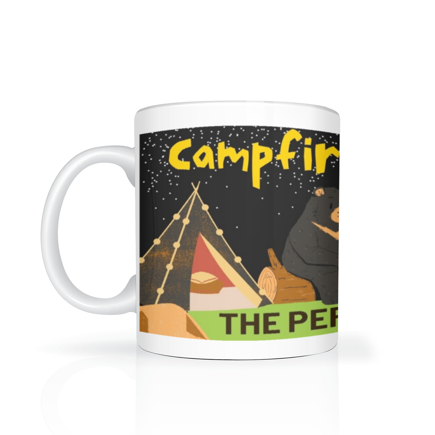 Savor your morning coffee or tea with our Campfire &amp; Friends 11oz Mug! This sturdy ceramic mug features a charming campfire design, perfect for outdoor enthusiasts. Its 11oz size is just right for enjoying your favorite hot beverage. 