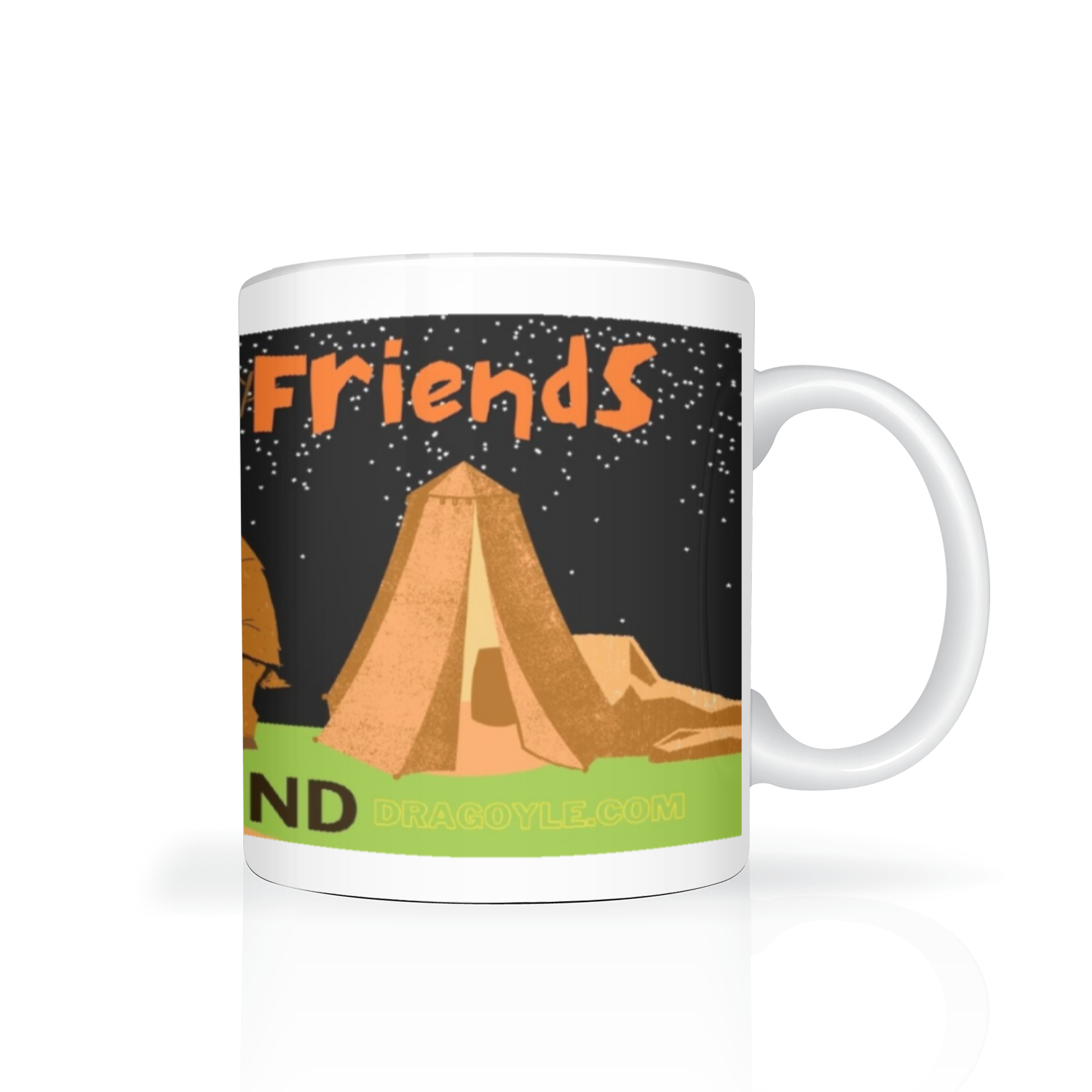 Savor your morning coffee or tea with our Campfire &amp; Friends 11oz Mug! This sturdy ceramic mug features a charming campfire design, perfect for outdoor enthusiasts. Its 11oz size is just right for enjoying your favorite hot beverage. 