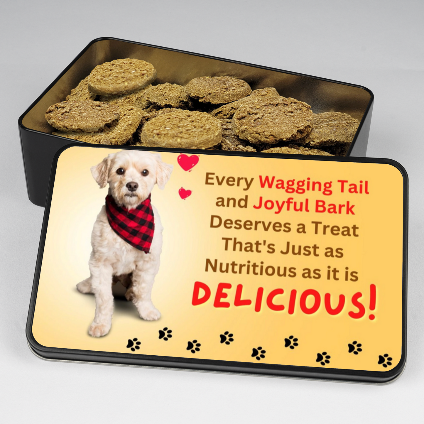 Wagging Tails Deserve Dog Treats in an Original Designed Tin