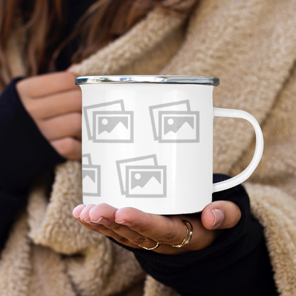 Experience the nostalgic charm of our enamel mugs, a nod to the classic designs of yesteryear. Crafted for durability and lightness, these white mugs with elegant silver rims are perfect for adding a touch of rustic elegance to your daily routine or outdoor adventures.