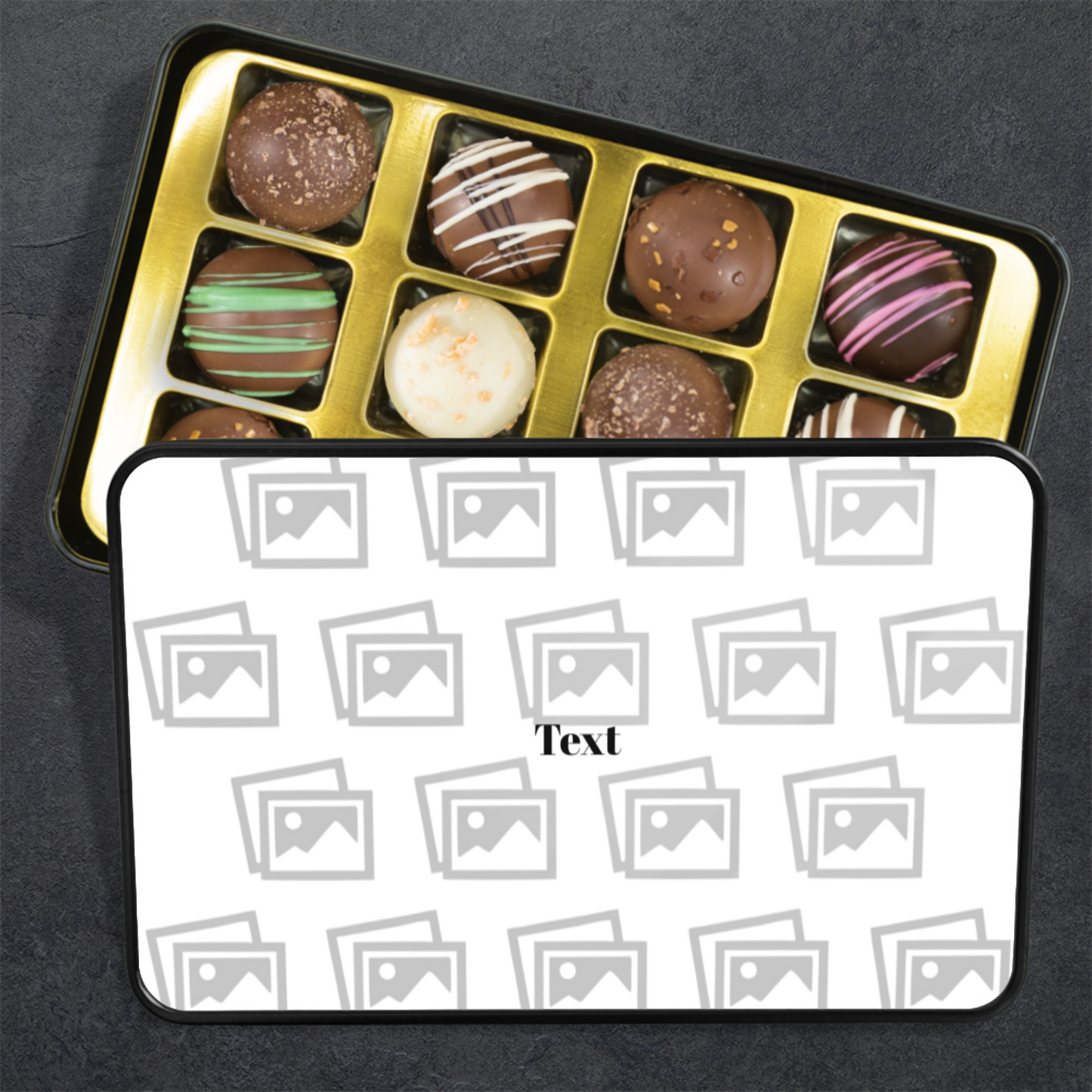 All our chocolates come with a fantastic, personalized message tin, guaranteed to bring a feeling of warmth and comfort to the recipient and, when the chocolates are finished, they can keep the tin as a memento and reminder of your love and best wishes.