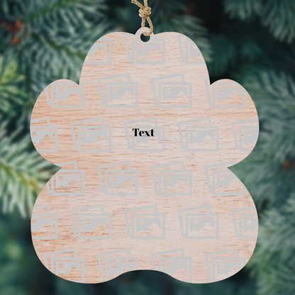 Add a paw-some touch to your holiday décor with our pet paw-shaped Christmas tree ornaments. Measuring 3.5 inches in diameter, these delightful decorations offer a loving tribute to your furry family members and are perfect for custom personalization.