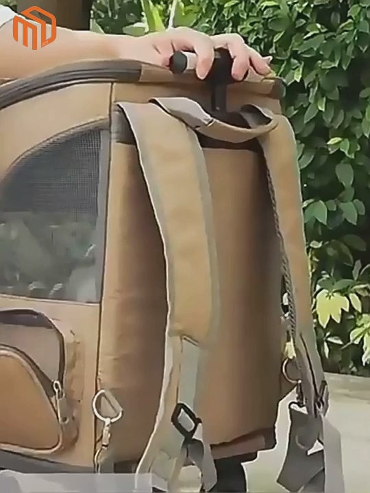Portable Folding Trolley Pet Backpack