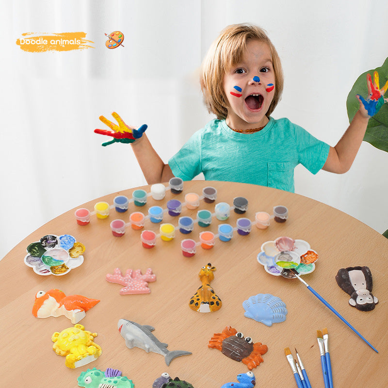 These do it yourself plaster pieces are cute and fun to create and then paint and use in your home. All the pieces, parts and tools are included to have a fun family night creating cute creatures or animals and then putting your unique designs and style on with paint. What a fun project and helps kids with ability training. 