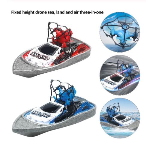 Remote Control Car Mode: Glide effortlessly across multiple surfaces including carpet, concrete, asphalt, packed earth and more. Hovercraft Mode: Turn on this mode when it is in shallow water with no waves. Drone Mode: Make any indoor space your playground. Flying is easy - even for beginners. Safe Angle mode provides self-leveling and limited pitch and bank angles to keep the craft stable and level when you let off the sticks.