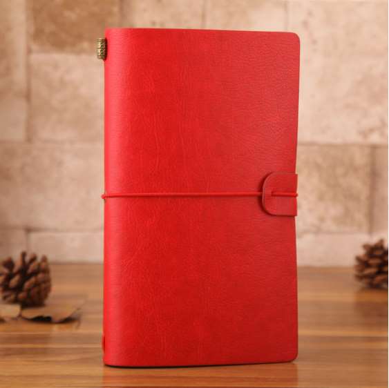 This vintage travelers notebook leather journal has a convenient Card Holder sleeve right inside the travel journal. Perfect for business or personal travel experiences.  