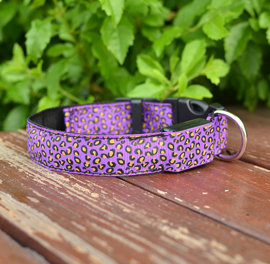 Light up your pup's wardrobe with the LED Safety Leopard Dog Collar! Featuring a sleek leopard-print design with LED lighting to keep your pup safe at night - so they can walk their wild side while staying seen. Let your furry friend light up the night in style!