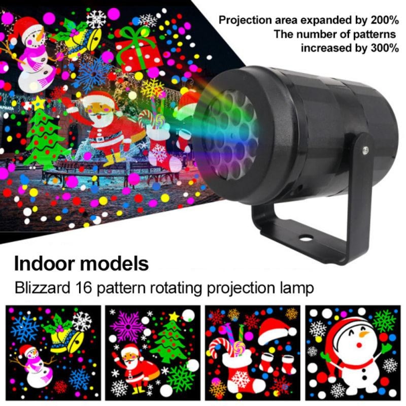 You get 16 Patterns in this beautiful light display. Perfect for the avid Christmas fan. This projector is waterproof and can be used outside for a festive LED laser projector light display and can be used indoors as well as a creative party light decoration. 