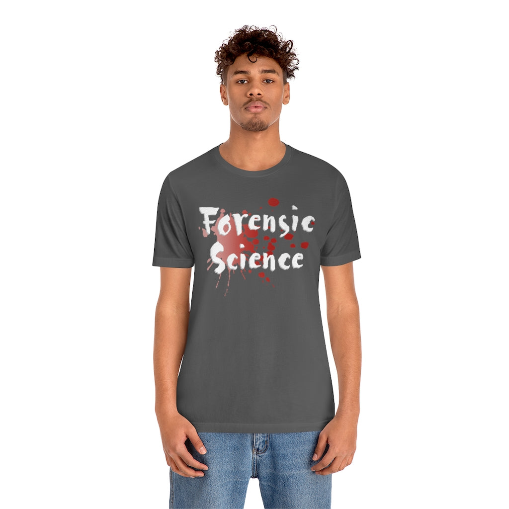 Soft cotton and quality Forensic Science print make users fall in love with it over and over again. These t-shirts have-ribbed knit collars to bolster shaping. The shoulders have taping for better fit over time. 