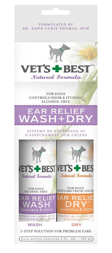 This specially priced product bundle contains 2 bottles with 4oz each of our Ear Relief Wash and Ear Relief Dry products, and is especially helpful to help prevent ear scratching and swimmer's ear, and soothes red, sore ears.