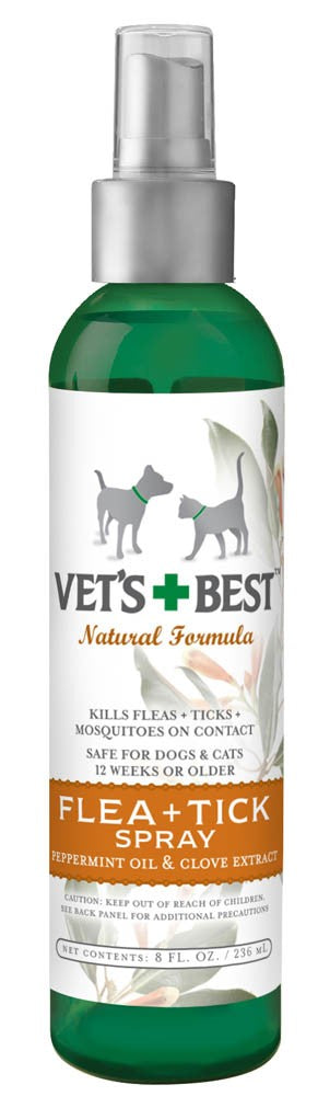 Veterinarian's Best Natural Flea and Tick Spray 8oz is the perfect tool for keeping your pet safe from fleas and ticks. Made with natural active ingredients, it's non-toxic and gentle enough for cats and dogs of all ages.