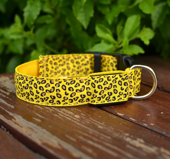 Light up your pup's wardrobe with the LED Safety Leopard Dog Collar! Featuring a sleek leopard-print design with LED lighting to keep your pup safe at night - so they can walk their wild side while staying seen. Let your furry friend light up the night in style!
