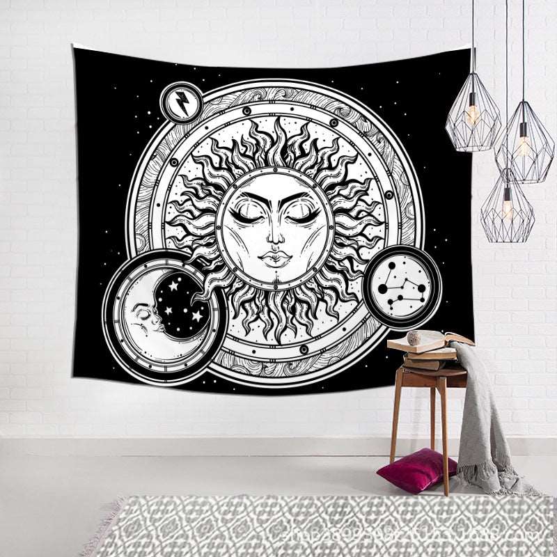 Indoor use as tapestry, wall-hanging, bedspread, wall art, ceiling decoration, bed cover, room divider, curtain, table cloth, college dorm decoration or privacy protection, sofa cover, black and white make your home look very simple and full of mystery. Outdoor like picnic blanket, beach blanket, beach towel. Also a great gift idea for older relatives and friends.