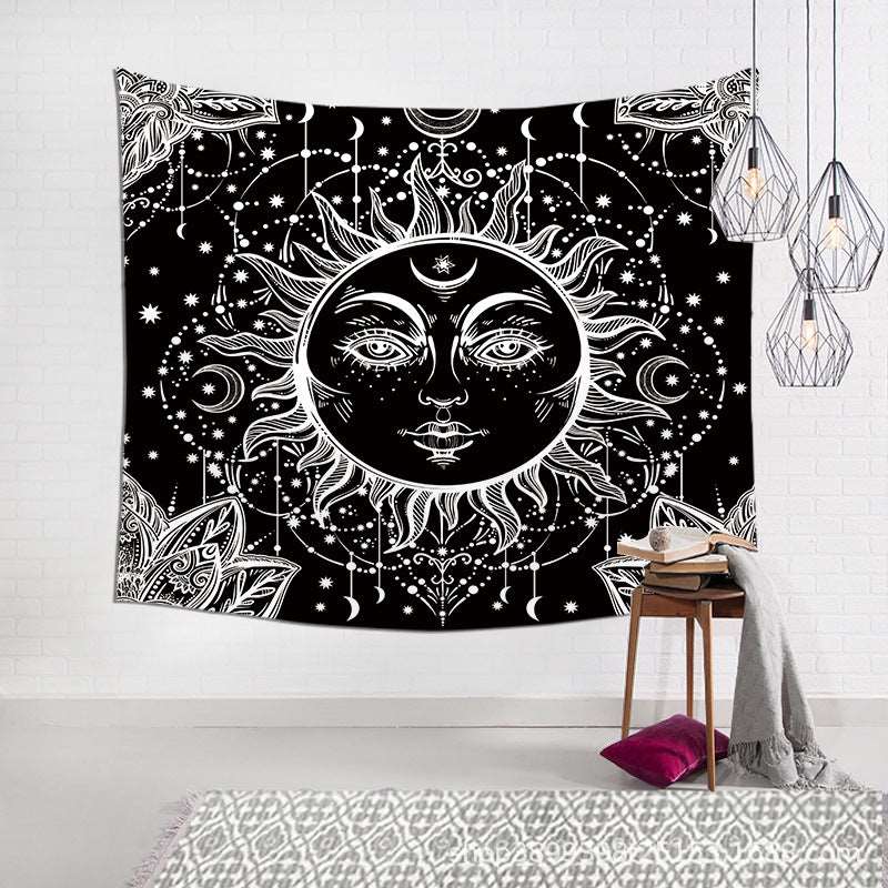 Indoor use as tapestry, wall-hanging, bedspread, wall art, ceiling decoration, bed cover, room divider, curtain, table cloth, college dorm decoration or privacy protection, sofa cover, black and white make your home look very simple and full of mystery. Outdoor like picnic blanket, beach blanket, beach towel. Also a great gift idea for older relatives and friends.