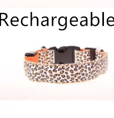 LED Safety Leopard Dog Collar