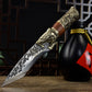 Yulong Single Bone Knife Product Information：  Full length: 28.5cm. Blade length: 14cm. Handle length: 10.5cm. Blade width: 4.0cm at the widest point. Thickness: 0.3cm. Blade material: 7Cr17Mov (7 chromium 17 molybdenum vanadium steel). Handle material: rosewood, fittings: brass.  This knife is being shipped from China, please allow 6 to 8 weeks for delivery. Thank you for your patience. 