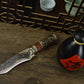 Yulong Single Bone Knife Product Information：  Full length: 28.5cm. Blade length: 14cm. Handle length: 10.5cm. Blade width: 4.0cm at the widest point. Thickness: 0.3cm. Blade material: 7Cr17Mov (7 chromium 17 molybdenum vanadium steel). Handle material: rosewood, fittings: brass.  This knife is being shipped from China, please allow 6 to 8 weeks for delivery. Thank you for your patience. 