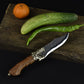 This beautiful Faucet Bone Knife makes a great addition to your home, the details are exquisite and the blade is sharp.  Features a detailed wolf on the handle.  Comfortable to hold and feels steady and strong while cutting. 