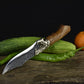 This beautiful Faucet Bone Knife makes a great addition to your home, the details are exquisite and the blade is sharp.  Features a detailed wolf on the handle.  Comfortable to hold and feels steady and strong while cutting. 