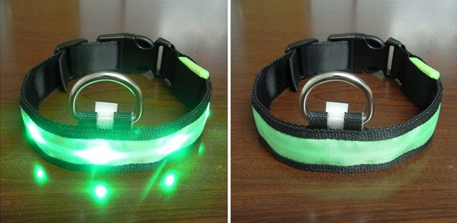 This LED dog collar with its flashing light will turn tails heads! So say goodbye to the same old boring walk with Fido and get your pup noticed with this special collar. Light up the night and show off your fur baby's chic style with this must-have pup accessory.