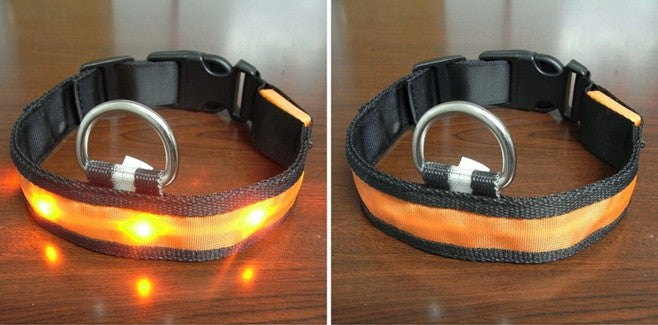 This LED dog collar with its flashing light will turn tails heads! So say goodbye to the same old boring walk with Fido and get your pup noticed with this special collar. Light up the night and show off your fur baby's chic style with this must-have pup accessory.