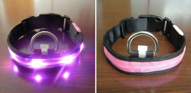 This LED dog collar with its flashing light will turn tails heads! So say goodbye to the same old boring walk with Fido and get your pup noticed with this special collar. Light up the night and show off your fur baby's chic style with this must-have pup accessory.