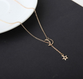 This clavicle short chain, minimalist design is perfect to match up with any outfit, especially the outfit of autumn and winter. It can add more charm to your style and makes you be the center of attention with this lovely moon and star pendant set.  The necklace is beautifully packaged for gift giving. It is an ideal gift for lover, mom, friends, daughter on Valentine's Day, mother’s day, graduation, and so on.