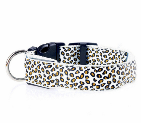 Light up your pup's wardrobe with the LED Safety Leopard Dog Collar! Featuring a sleek leopard-print design with LED lighting to keep your pup safe at night - so they can walk their wild side while staying seen. Let your furry friend light up the night in style!