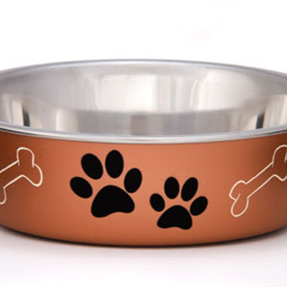 Bella Bowls are functional, stylish and the perfect addition to your dog's dinnertime! The bowl features a stainless interior with an attractive poly-resin exterior. A removable rubber base prevents spills, eliminates rattling noises and makes Bella Bowls dishwasher safe.