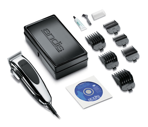 Andis Easy Clip Whisper 12 Piece Clipper Kit Ultra quiet, high-powered, pivot motor pet clipper that's perfect for trimming around the face and ears. Four times the power of a comparable magnetic motor clipper. 