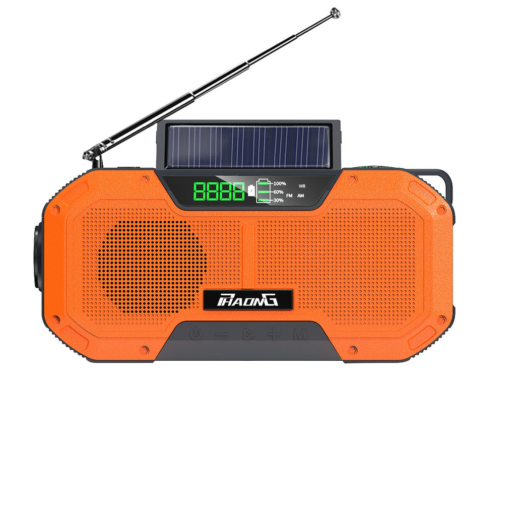 This solar powered emergency radio has a Bluetooth speaker, strong flashlight and several mobile phone charger plugs.  This is great for your emergency kits, camping kits and can provide much needed solar power when electricity isn't available due to an emergency situation.