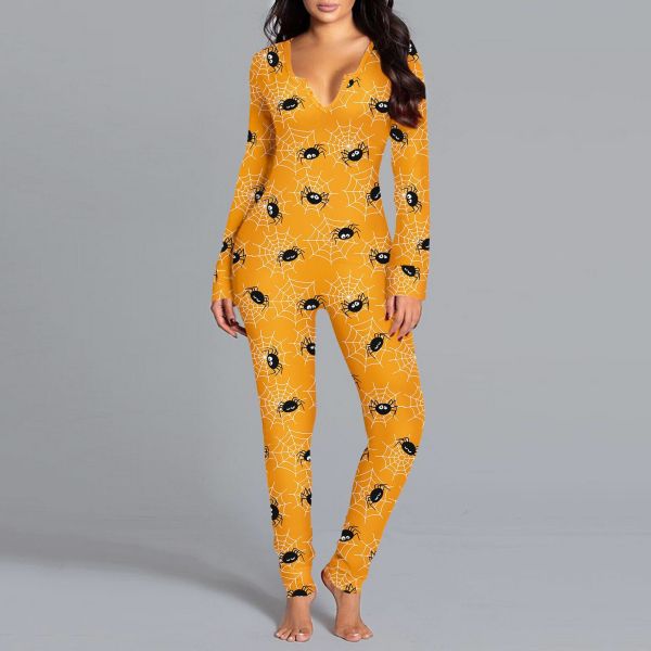 Be ready for Halloween with this stylish and chic Halloween Style Uniform Jumpsuit! Designed with intricate details, this classic jumpsuit is sure to stand out wherever you go! Whether you’re going to a costume party or just out for the night, this jumpsuit is perfect for completing the spooky look