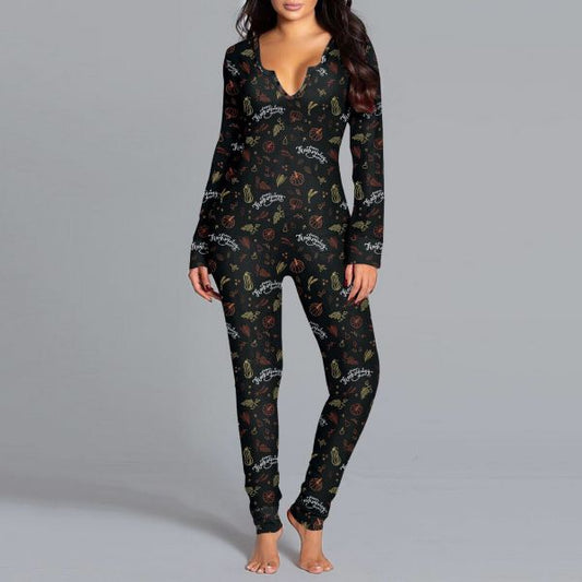 Be ready for Halloween with this stylish and chic Halloween Style Uniform Jumpsuit! Designed with intricate details, this classic jumpsuit is sure to stand out wherever you go! Whether you’re going to a costume party or just out for the night, this jumpsuit is perfect for completing the spooky look
