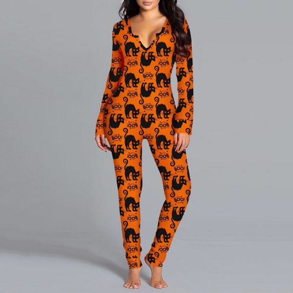 Be ready for Halloween with this stylish and chic Halloween Style Uniform Jumpsuit! Designed with intricate details, this classic jumpsuit is sure to stand out wherever you go! Whether you’re going to a costume party or just out for the night, this jumpsuit is perfect for completing the spooky look