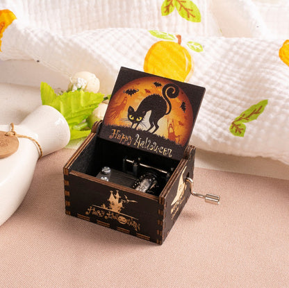 Bring spooky ambiance to any room with this festive Halloween Painted Music Box. Incorporate the joy of music and the beauty of art. Spook up any room this Halloween. Make it a magical night!