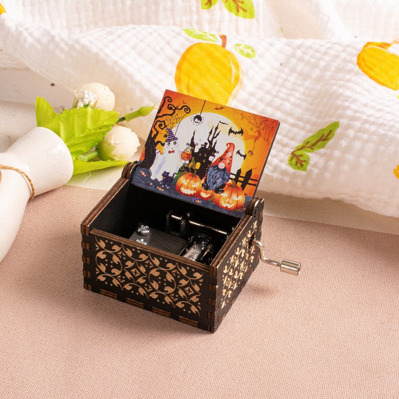 Bring spooky ambiance to any room with this festive Halloween Painted Music Box. Incorporate the joy of music and the beauty of art. Spook up any room this Halloween. Make it a magical night!