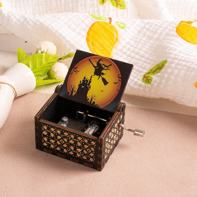 Bring spooky ambiance to any room with this festive Halloween Painted Music Box. Incorporate the joy of music and the beauty of art. Spook up any room this Halloween. Make it a magical night!