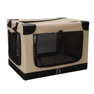This 3-Door Folding Soft Dog Crate provides a cozy and secure space for your furry friend. With three doors for easy access, this soft crate is perfect for travel or at-home use. Its durable design and comfortable interior will keep your dog safe and happy wherever they go.
