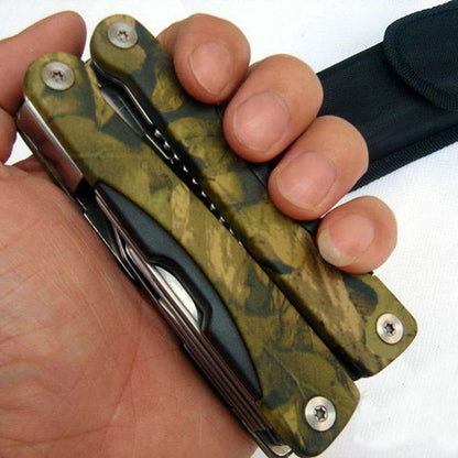 A Pocket Sized Multi-Tool that includes Pliers, a Key Ring with Multi function Knife, Hook & Saw Blade. This folding tool has a fresh stylish appearance and is great for Camping, Outdoor Activities and Survival situations. 