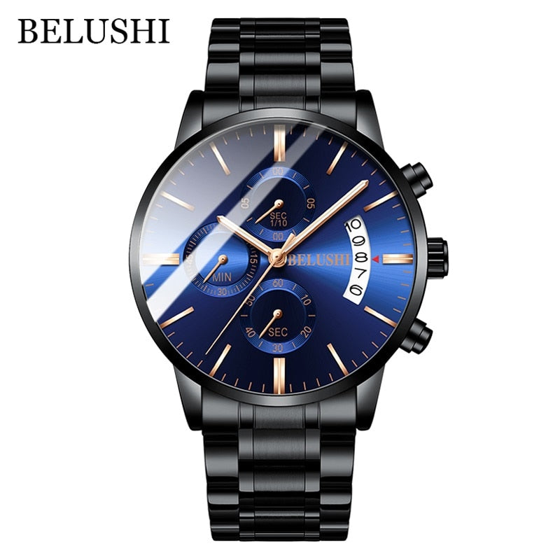 This Men's Luxury High-end Waterproof Quartz Wristwatch is a handsome choice for any man on your list. Your father, brother, son, friend or co-worker would love receiving this luxurious watch for Christmas, Birthday, Anniversary or any special occasion. This watch is perfect for that fancy party, office event, business meeting, on a special date with your lovely lady. 