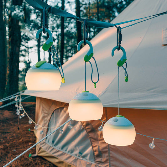 Light up your wildest outdoor dreams with this LED camping light! Featuring a rechargeable long life battery, you'll never go "dark" again. Go ahead, stay up late, keep the fire burning and the stories rolling: