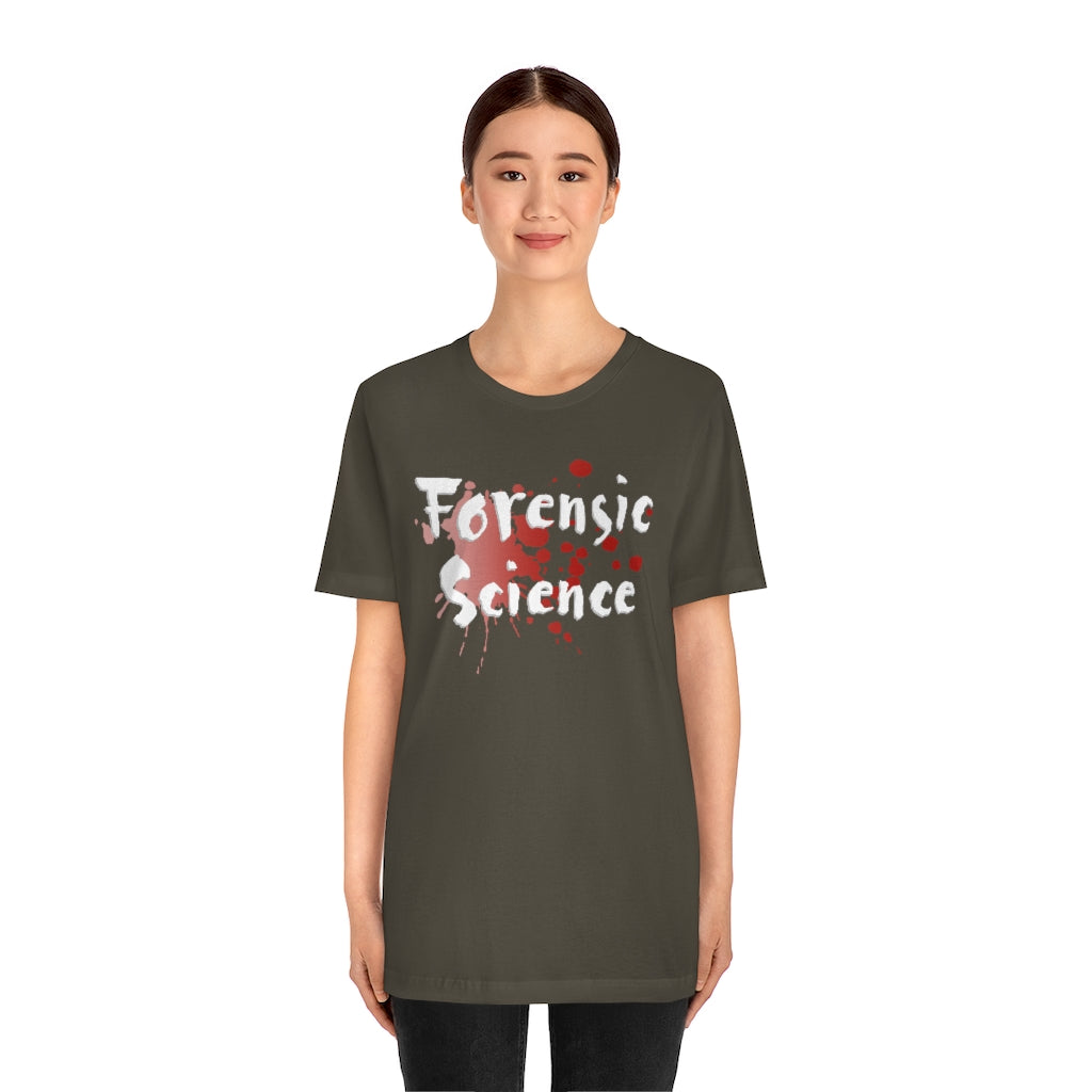 Soft cotton and quality Forensic Science print make users fall in love with it over and over again. These t-shirts have-ribbed knit collars to bolster shaping. The shoulders have taping for better fit over time. 