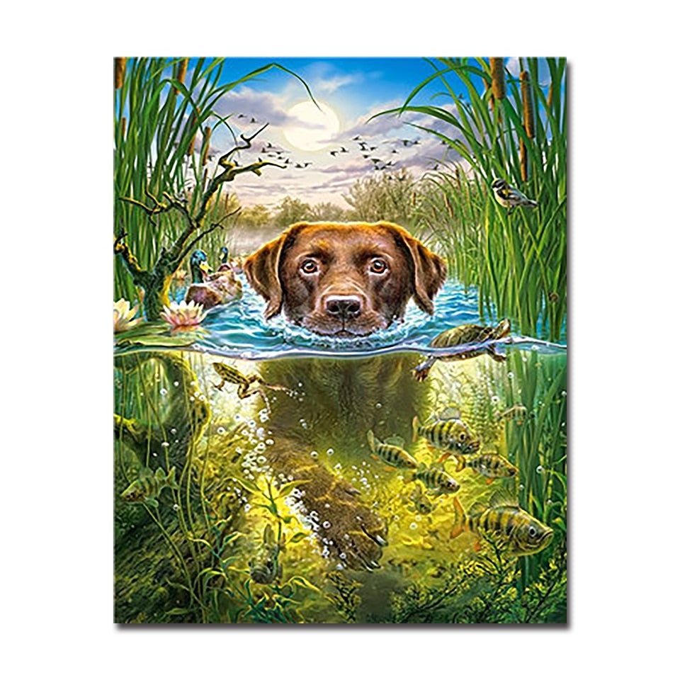 This adorable swimming dog would be a fantastic gift for those that love doing things with their hands. Easy and fun paint-by-numbers activity with a lovely painting that you get to show off to your friends and family.