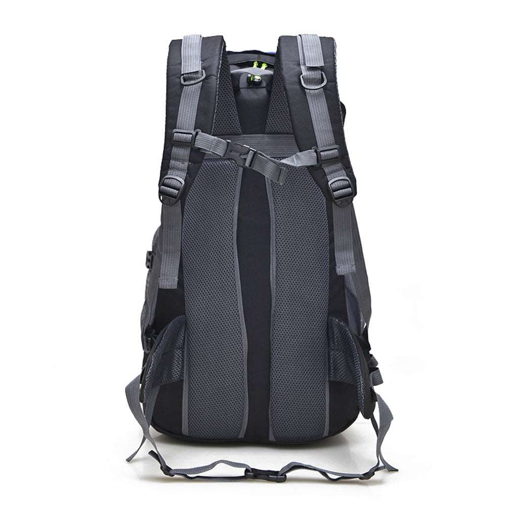 This backpack is made of waterproof nylon fabric that is breathable and wear resistant.