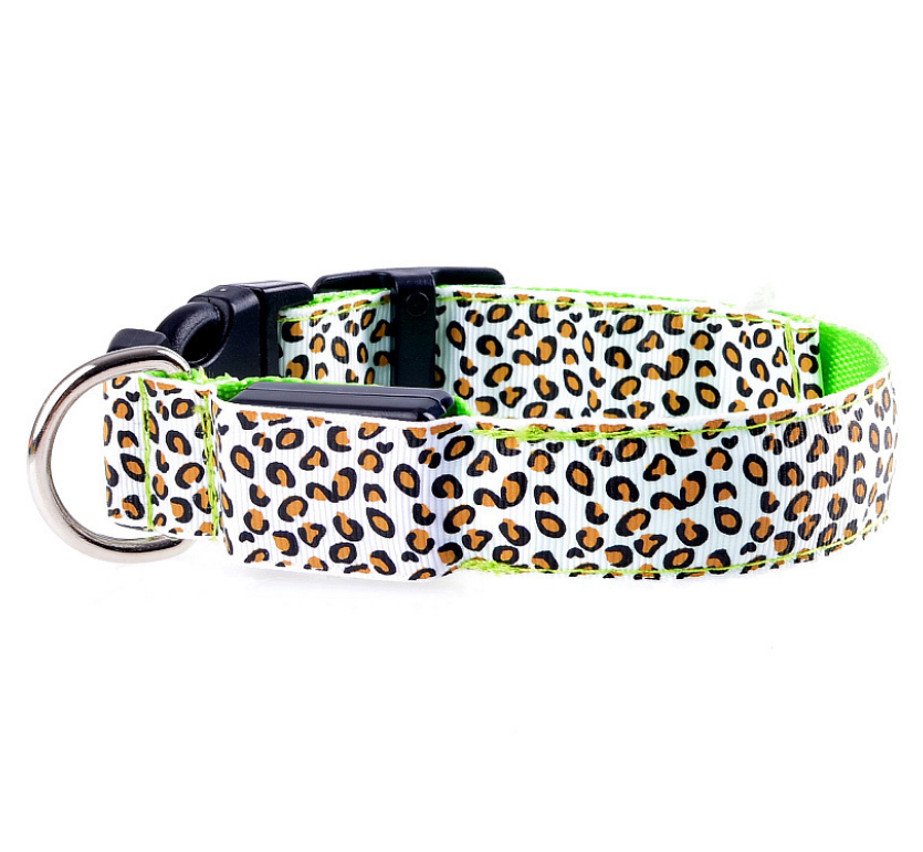 Light up your pup's wardrobe with the LED Safety Leopard Dog Collar! Featuring a sleek leopard-print design with LED lighting to keep your pup safe at night - so they can walk their wild side while staying seen. Let your furry friend light up the night in style!