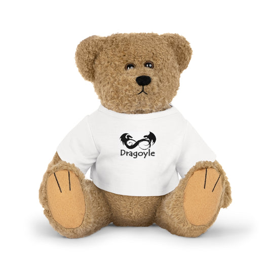 teddy bear plushie that has the Dragoyle logo on its little T-shirt