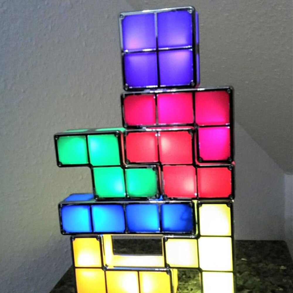 【Best Decorative Lights】- 7 different colors of neon magic design, Each piece is a unique color. LED lights turn on when the pieces are stacked together; lights turns off when take it apart.