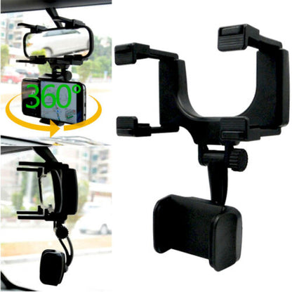 360° Car Rearview Mirror Cell Phone Holder