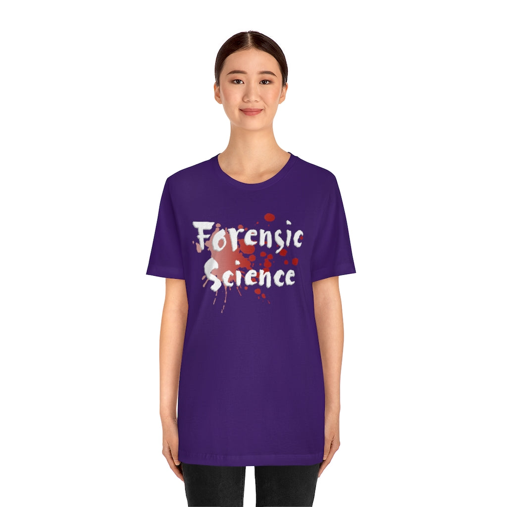 Soft cotton and quality Forensic Science print make users fall in love with it over and over again. These t-shirts have-ribbed knit collars to bolster shaping. The shoulders have taping for better fit over time. 